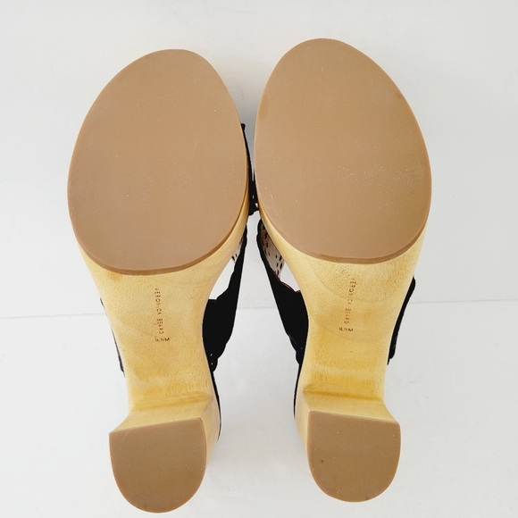 New Veronica Beard Gaynor Platform Sandals In Eclipse Navy , Size 9,5 - Picture 7 of 8